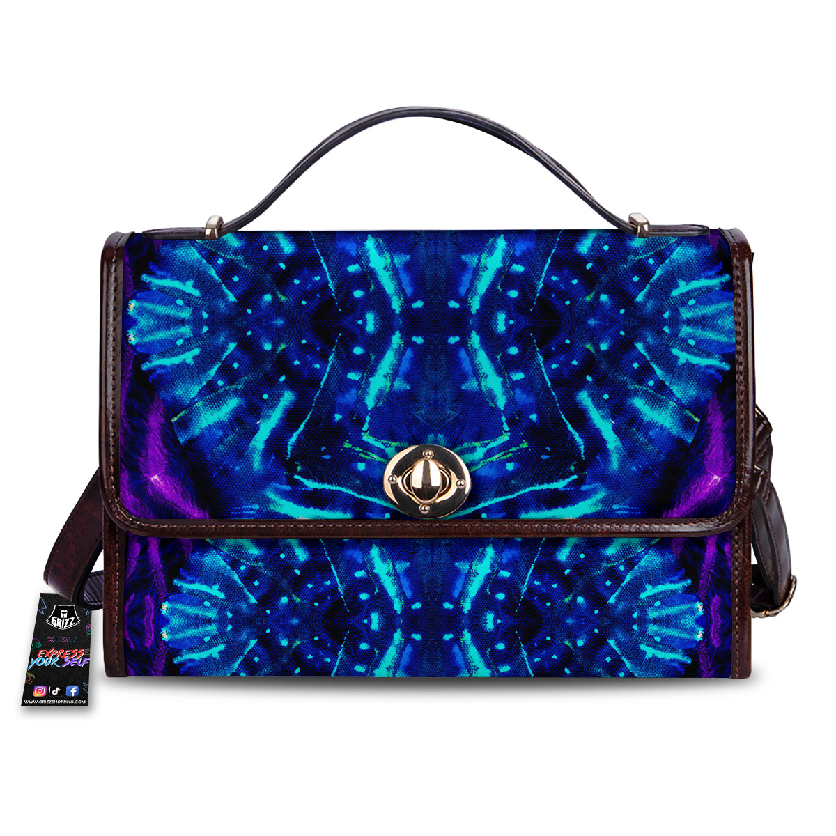 Psychedelic Watercolor Print Pattern Women's Satchel Bag