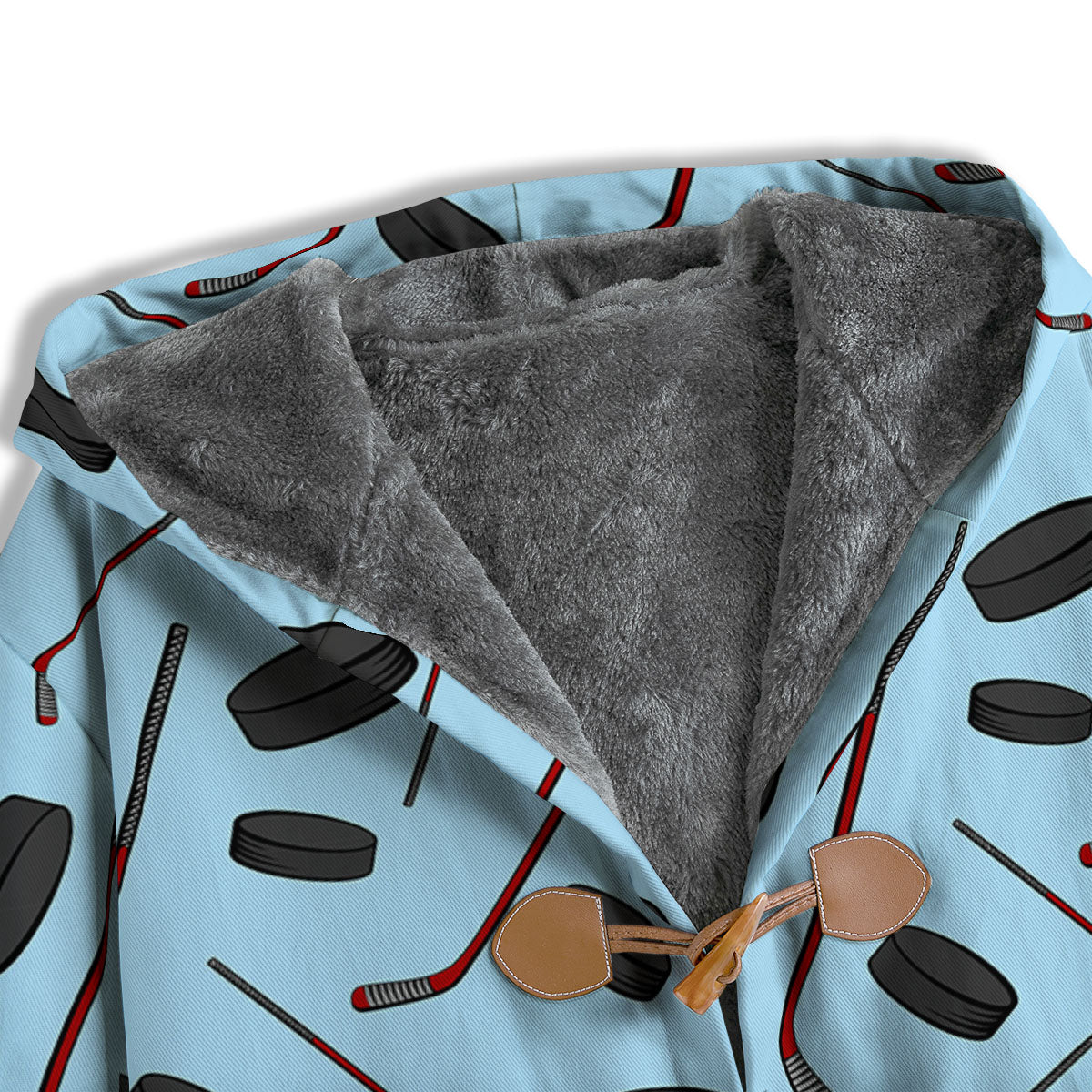 Puck And Hockey Stick Print Pattern Men's Windbreaker Jacket-grizzshop