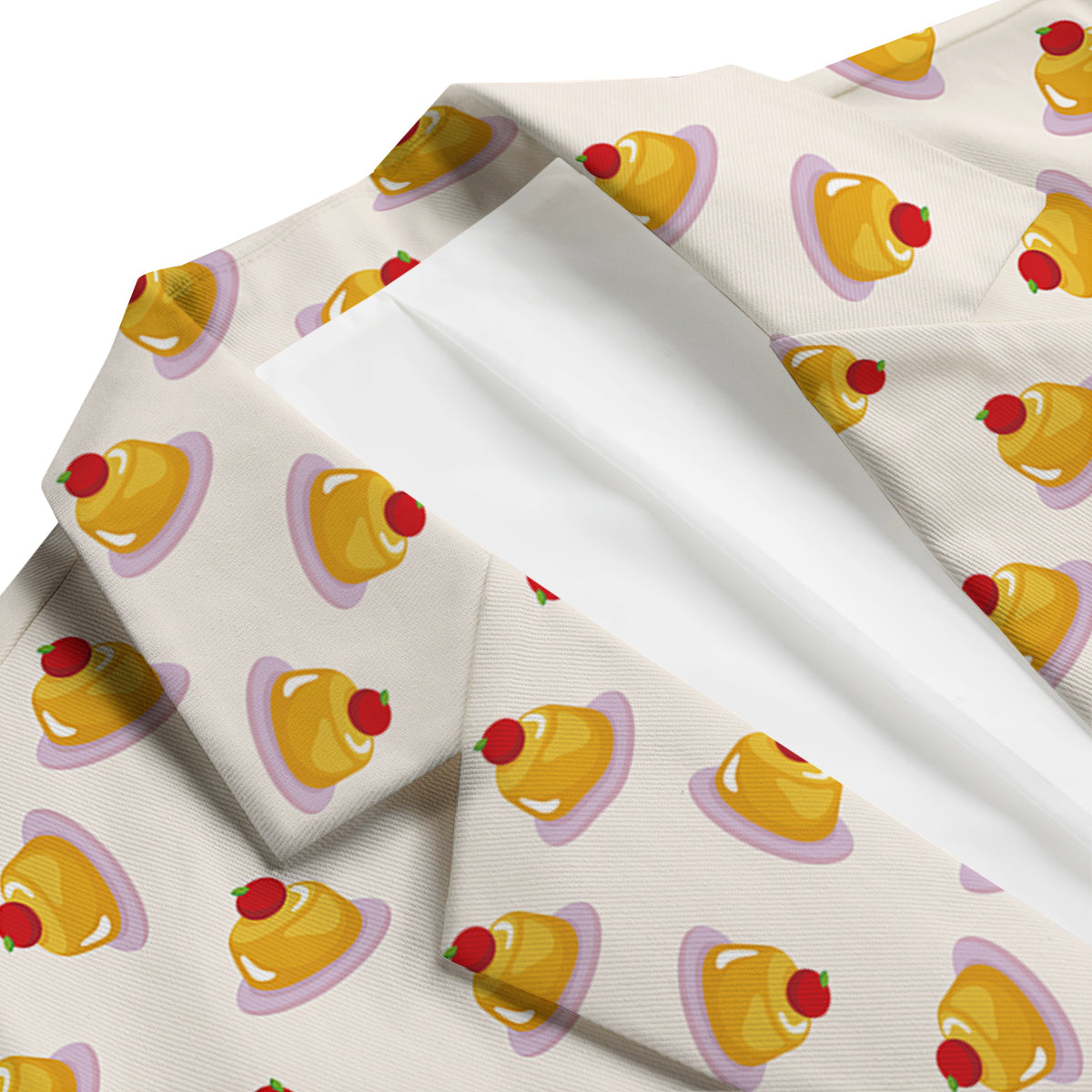Pudding Delicious Print Pattern Men's Blazer-grizzshop