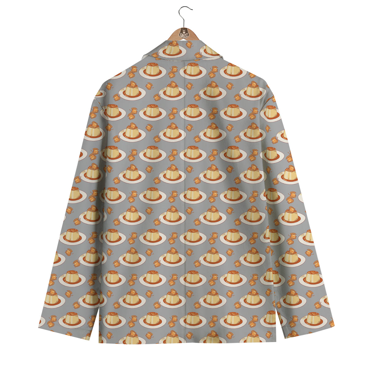 Pudding Hand Drawn Print Pattern Men's Blazer-grizzshop