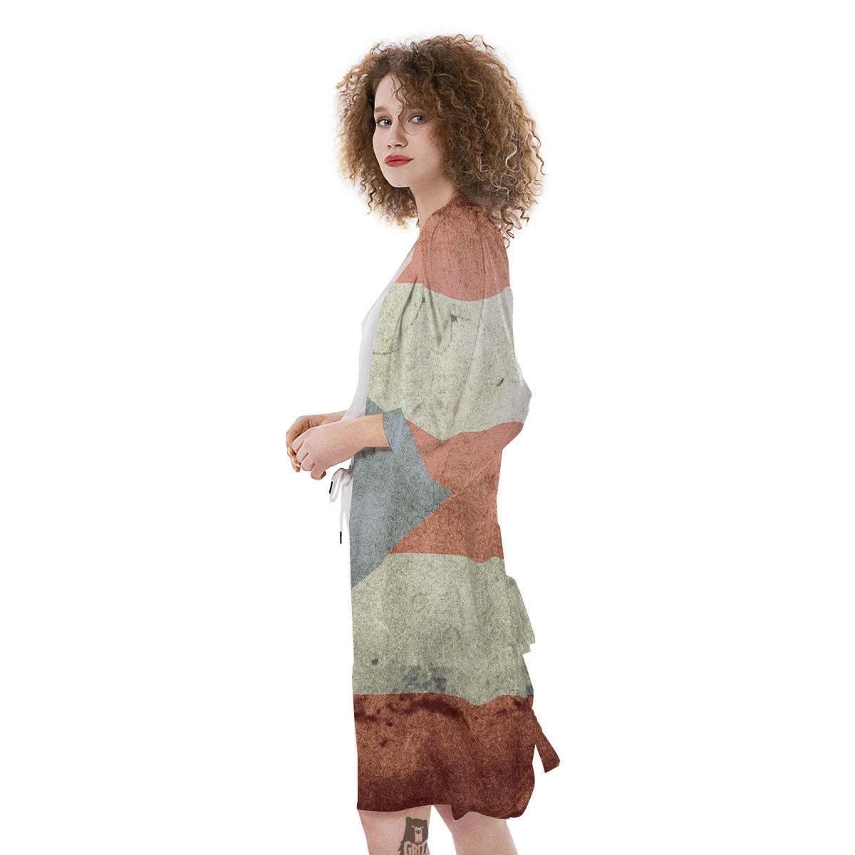 Puerto Rican Flag Grunge Print Kimono-grizzshop
