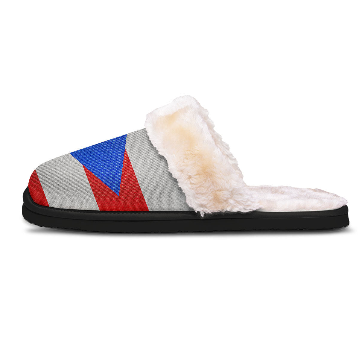 Puerto Rican Wrinkled Flag Print Slippers-grizzshop