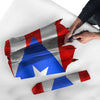 Puerto Rican Wrinkled Flag Print Umbrella-grizzshop