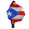 Puerto Rican Wrinkled Flag Print Umbrella-grizzshop