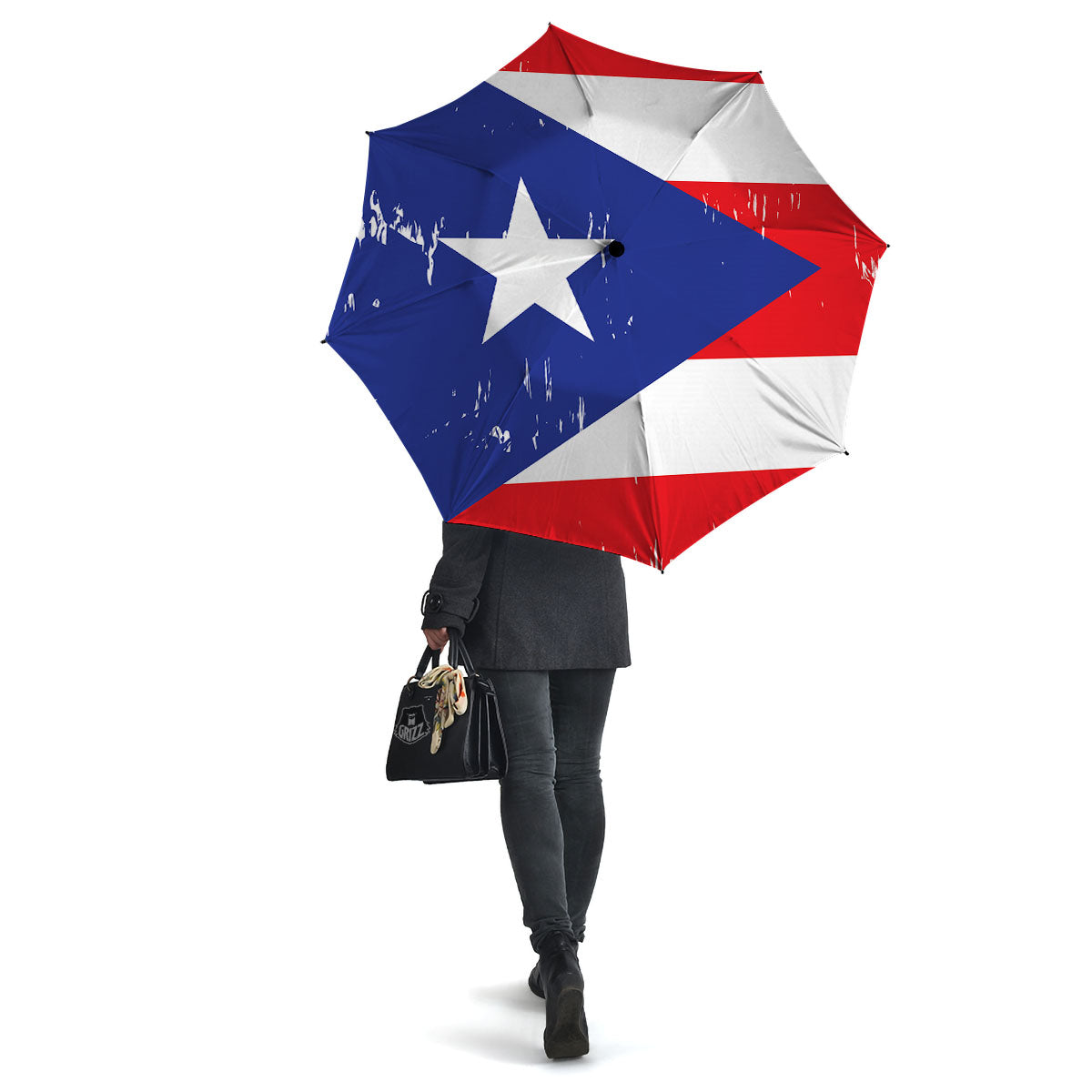 Puerto Rico Flag Print Umbrella-grizzshop