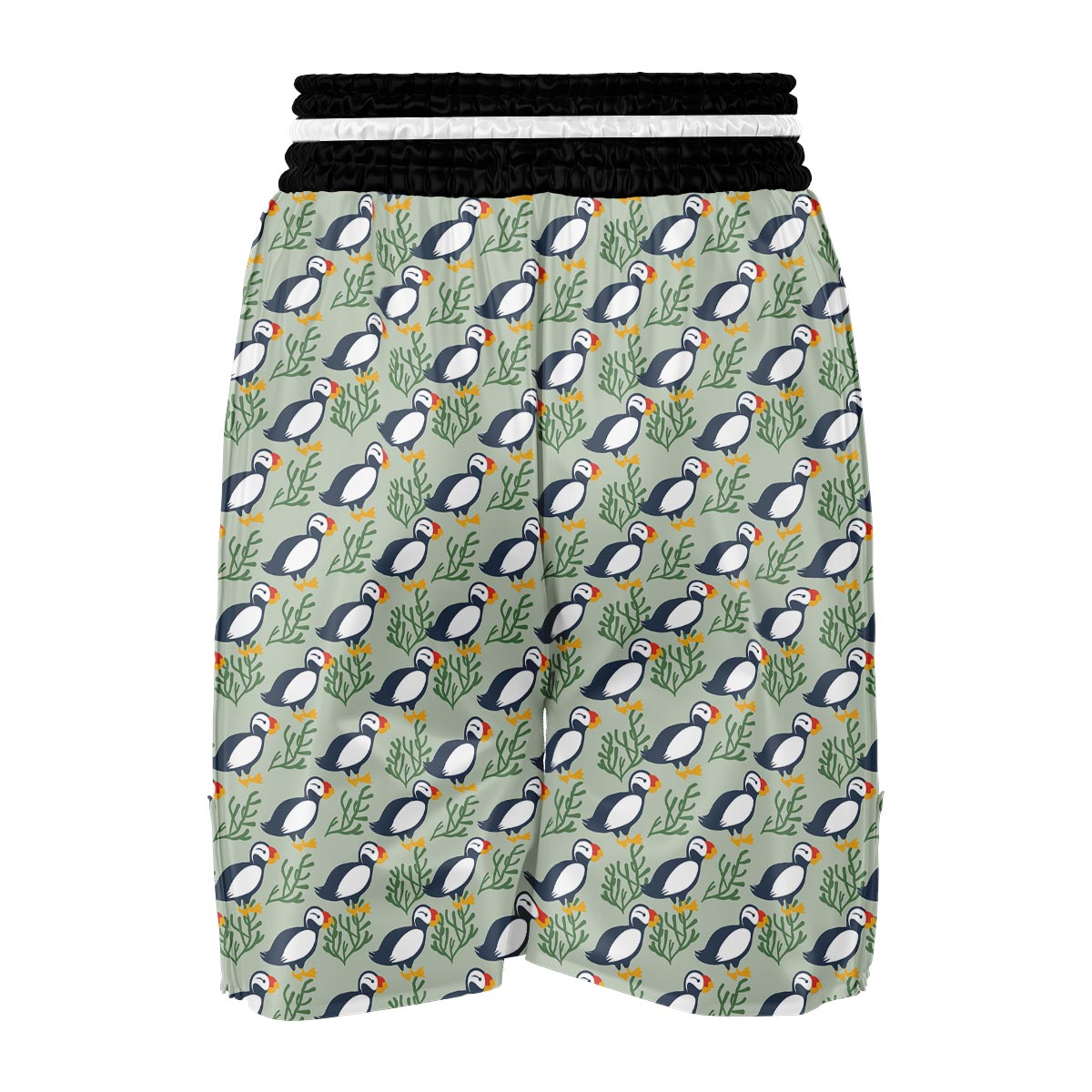 Puffin Cute Pattern Print Boxing Shorts-grizzshop