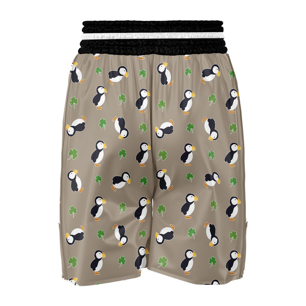 Puffin Print Pattern Boxing Shorts-grizzshop