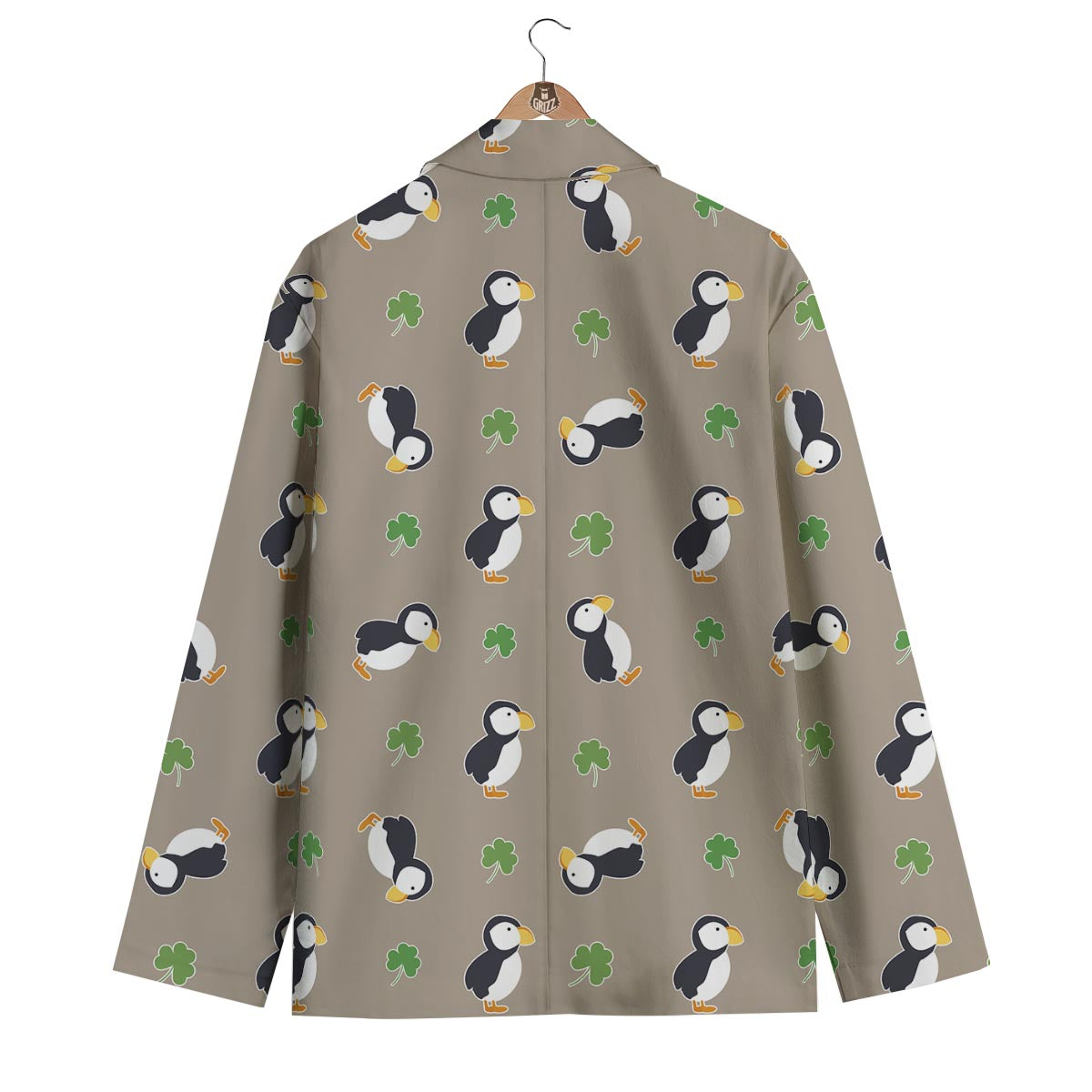 Puffin Print Pattern Men's Blazer-grizzshop