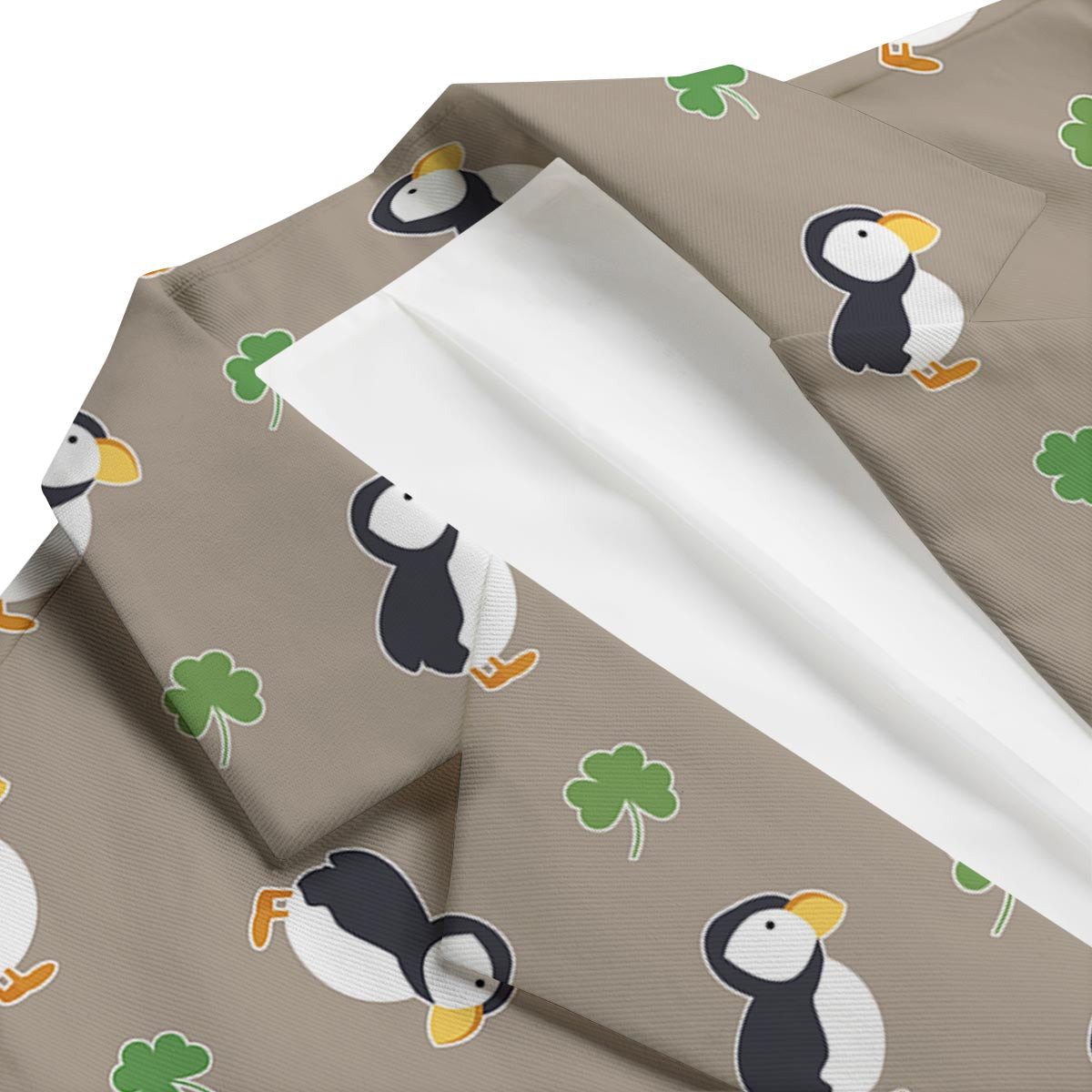Puffin Print Pattern Men's Blazer-grizzshop