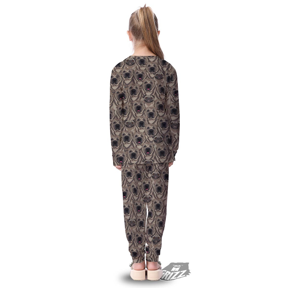 Pug And Shar Pei Print Pattern Kid's Pajamas-grizzshop