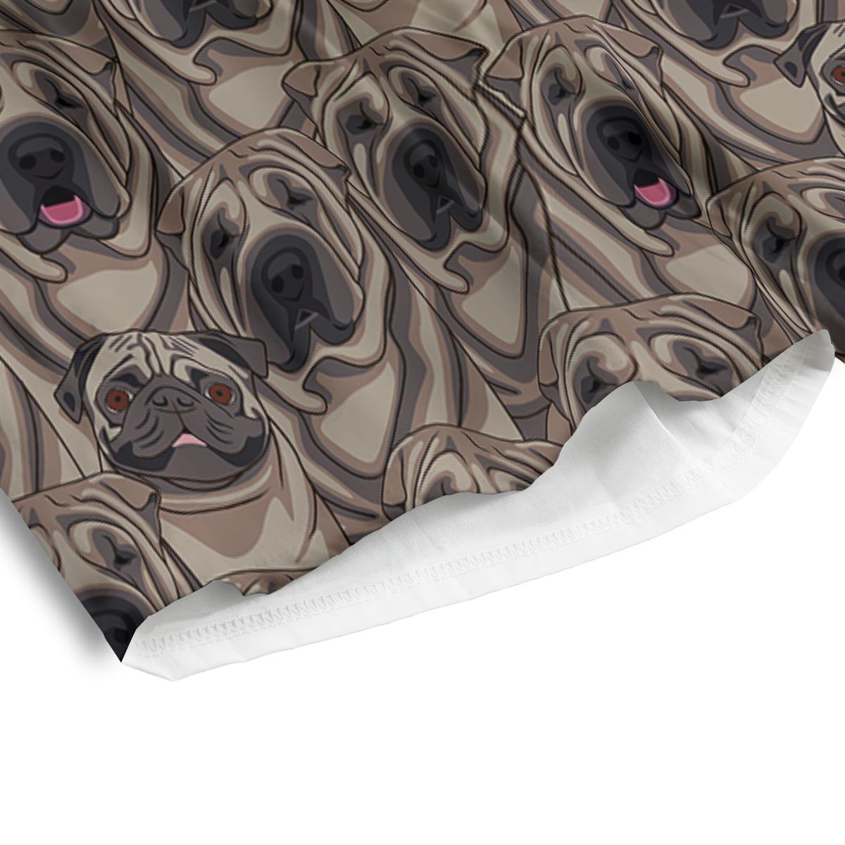 Pug And Shar Pei Print Pattern Men's Athletic Shorts