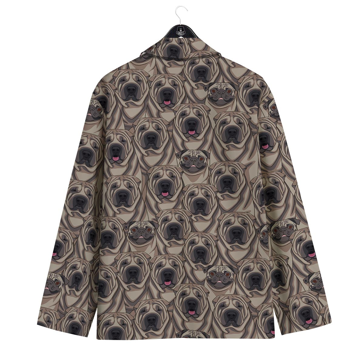 Pug And Shar Pei Print Pattern Men's Sport Coat-grizzshop