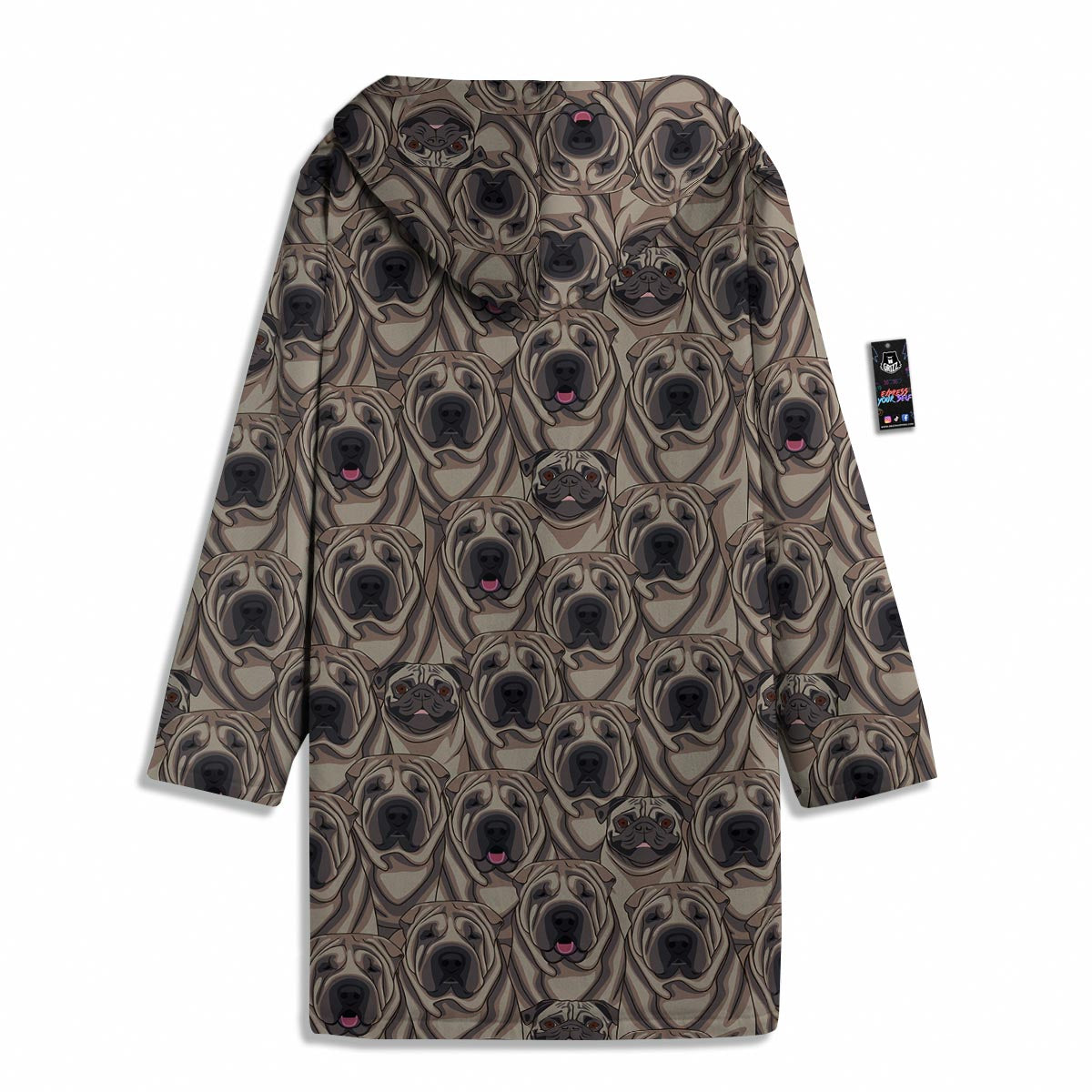 Pug And Shar Pei Print Pattern Men's Windbreaker Jacket-grizzshop