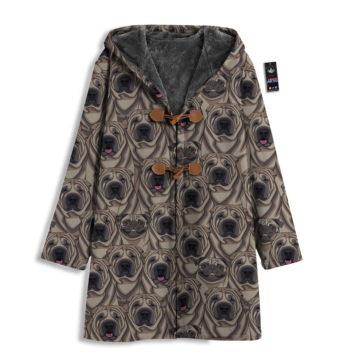 Pug And Shar Pei Print Pattern Men's Windbreaker Jacket-grizzshop