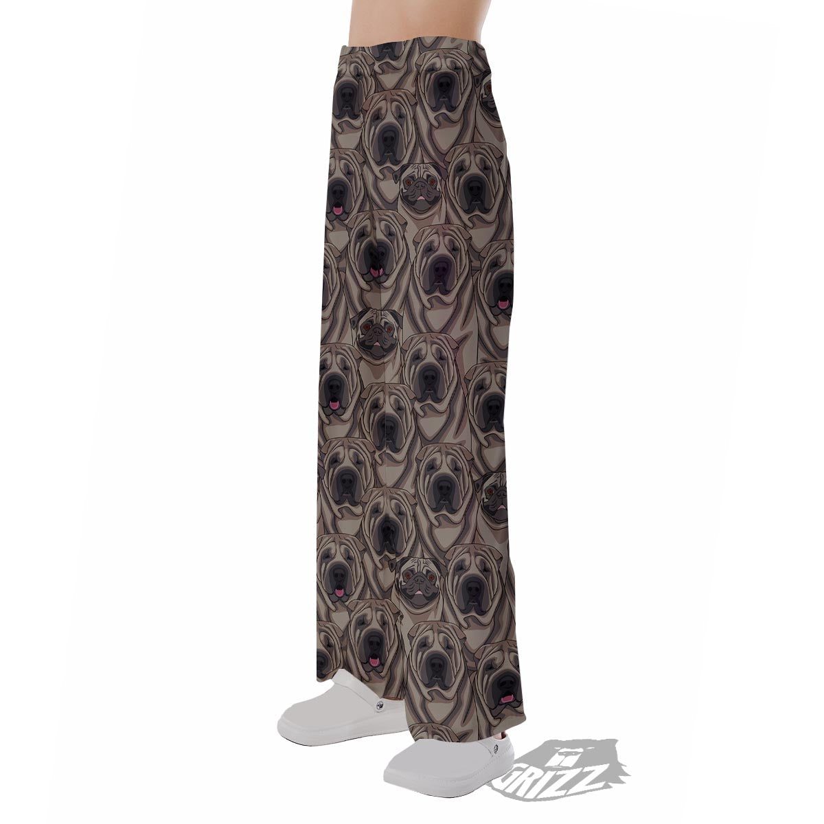 Pug And Shar Pei Print Pattern Pajama Pants-grizzshop