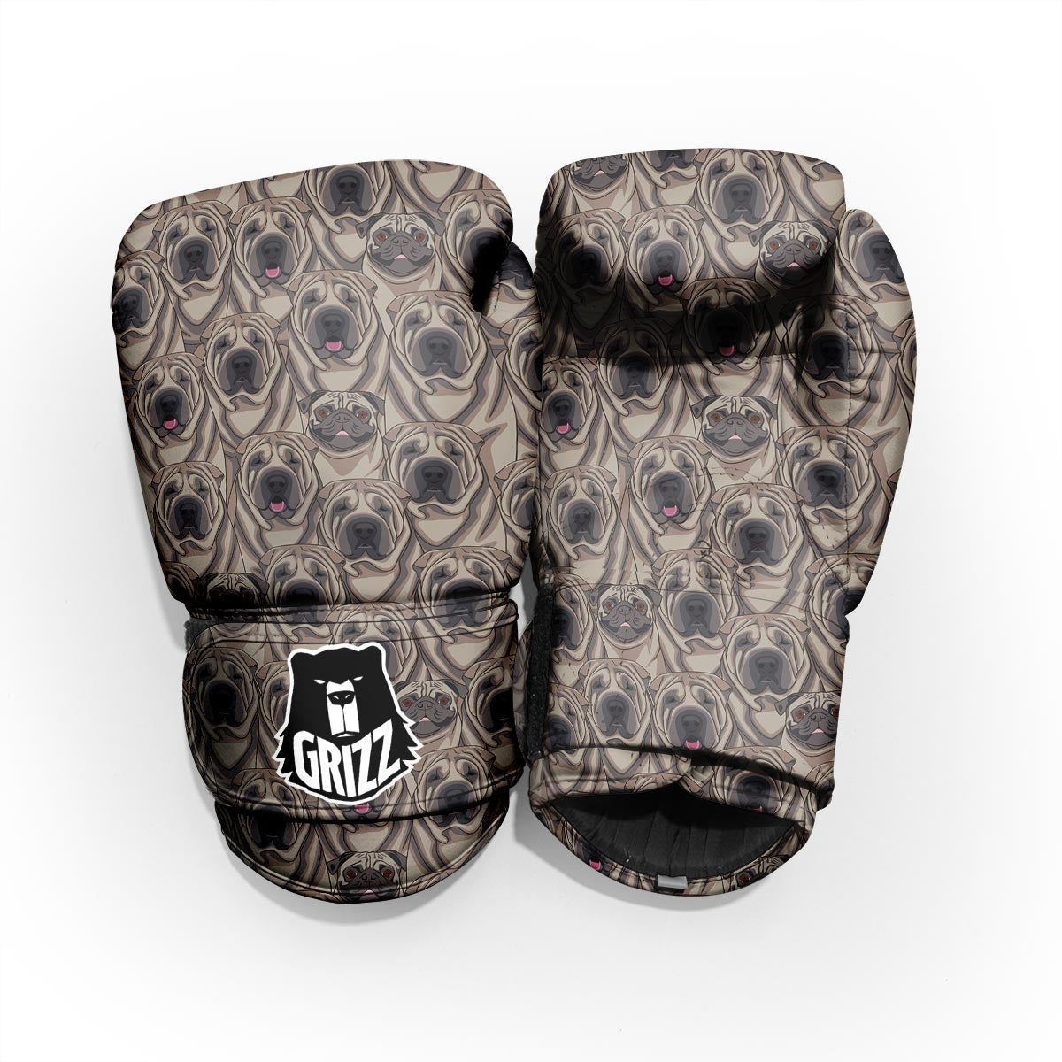 Pug And Shar Pei Print Pattern Pro Boxing Glove