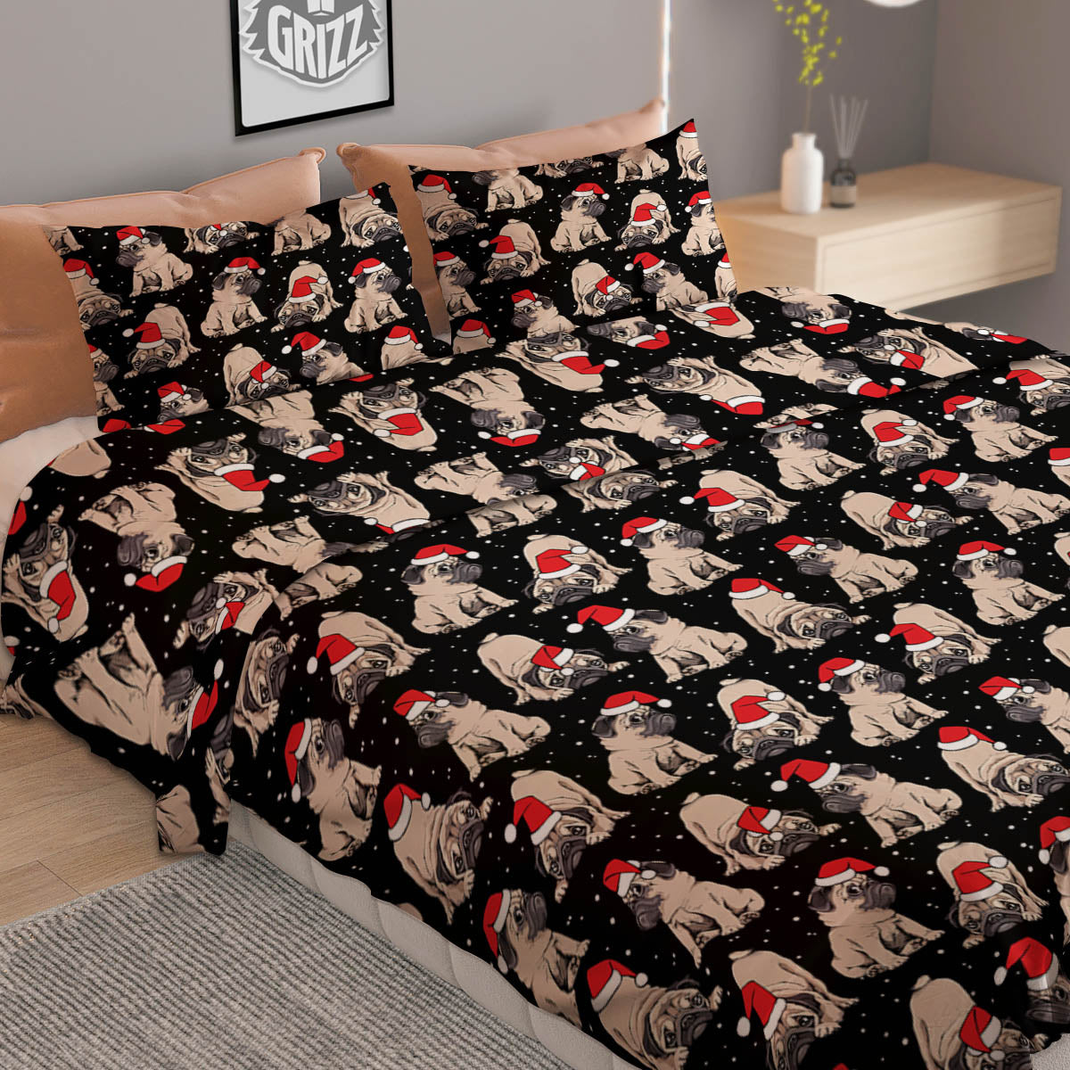 Pinscher Doberman Print Duvet Cover Bedding Set