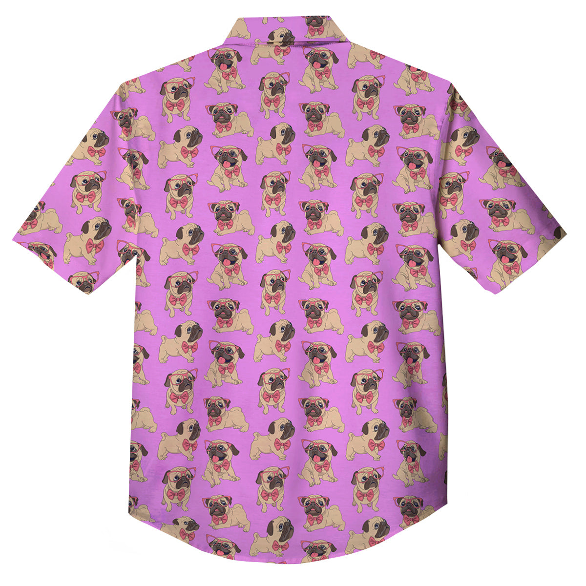 Pug Cute Print Pattern Button Up Shirt-grizzshop