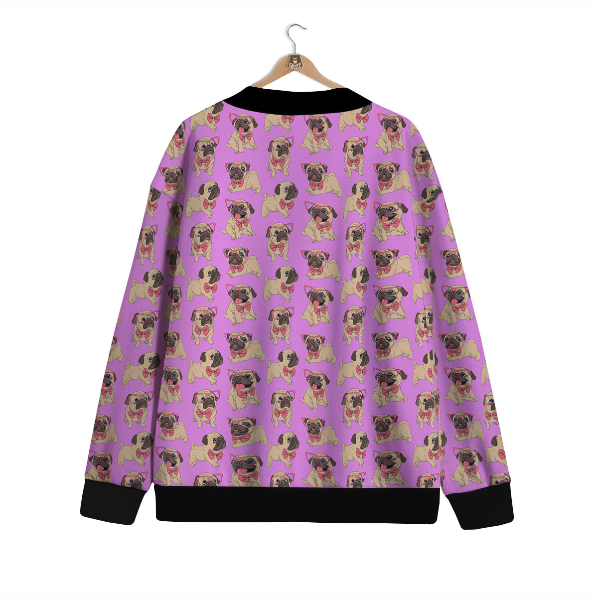 Pug Cute Print Pattern Cardigan-grizzshop