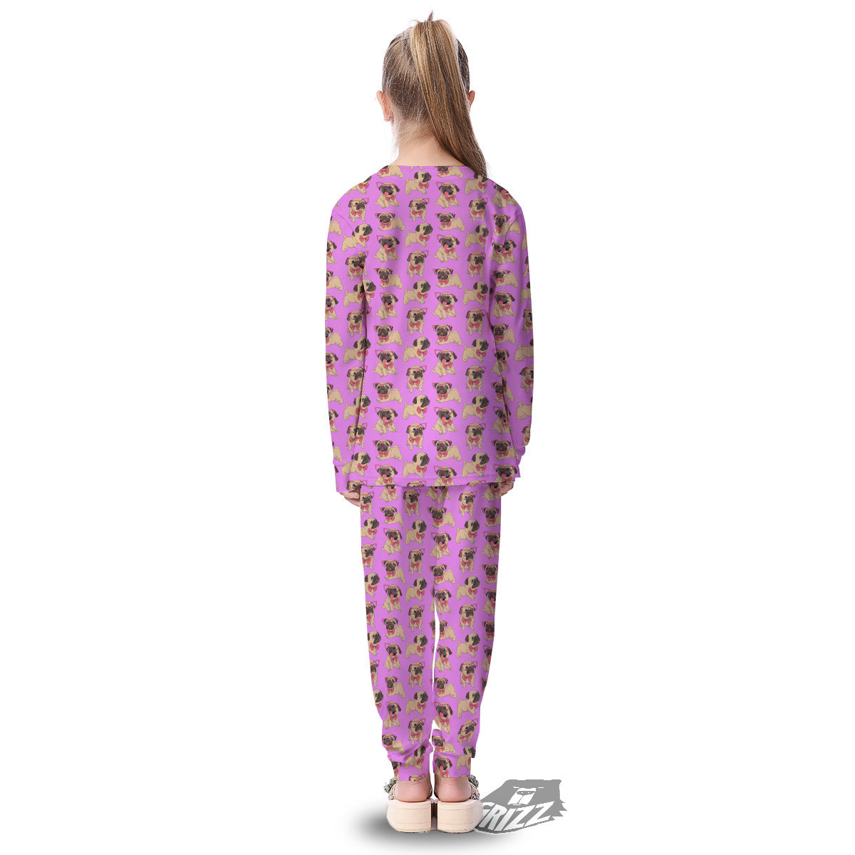 Pug Cute Print Pattern Kid's Pajamas-grizzshop