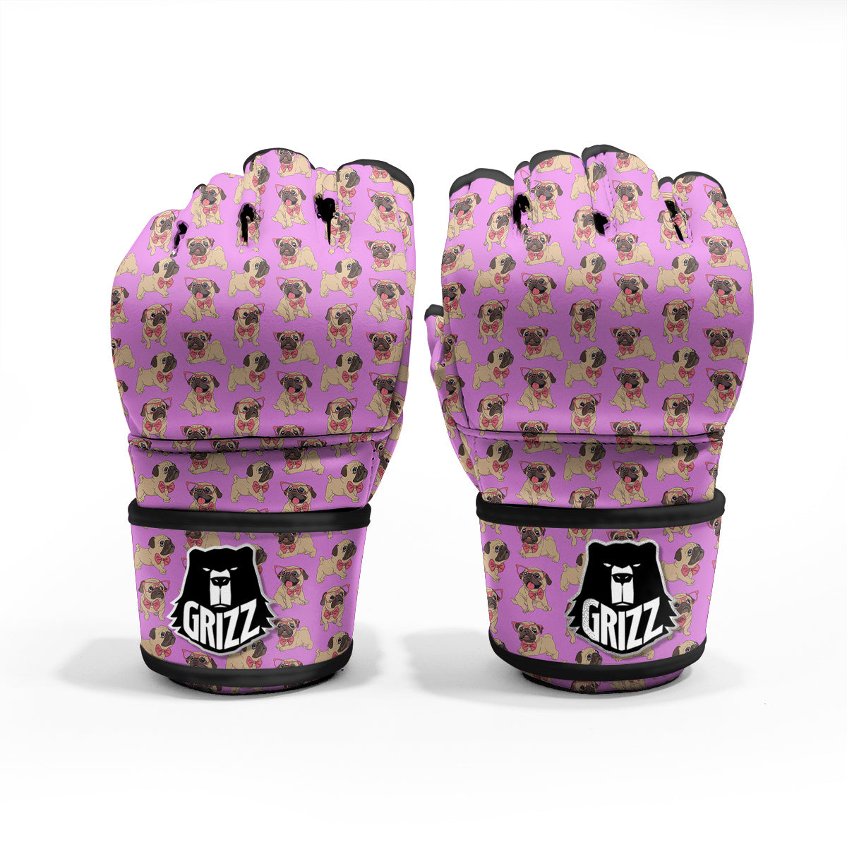 Pug Cute Print Pattern MMA Gloves-grizzshop