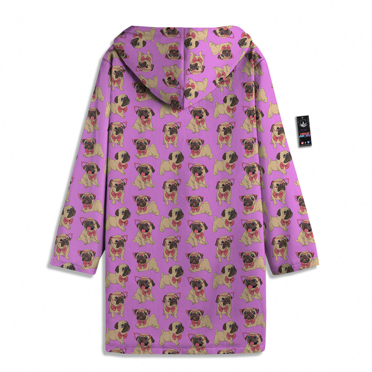 Pug Cute Print Pattern Men's Windbreaker Jacket-grizzshop