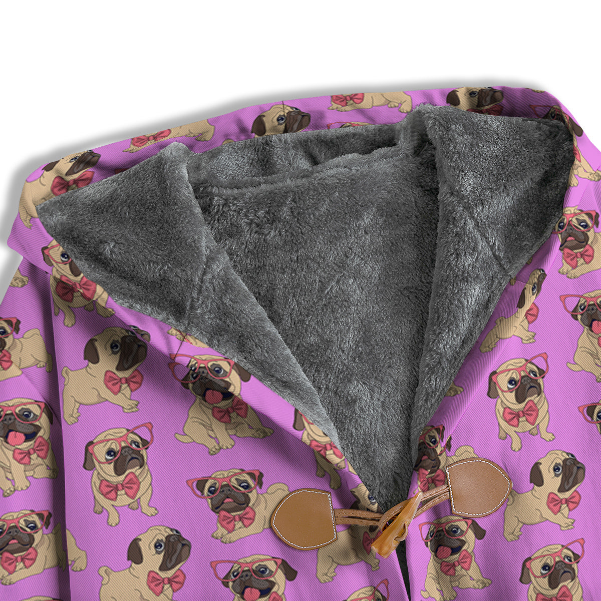 Pug Cute Print Pattern Men's Windbreaker Jacket-grizzshop