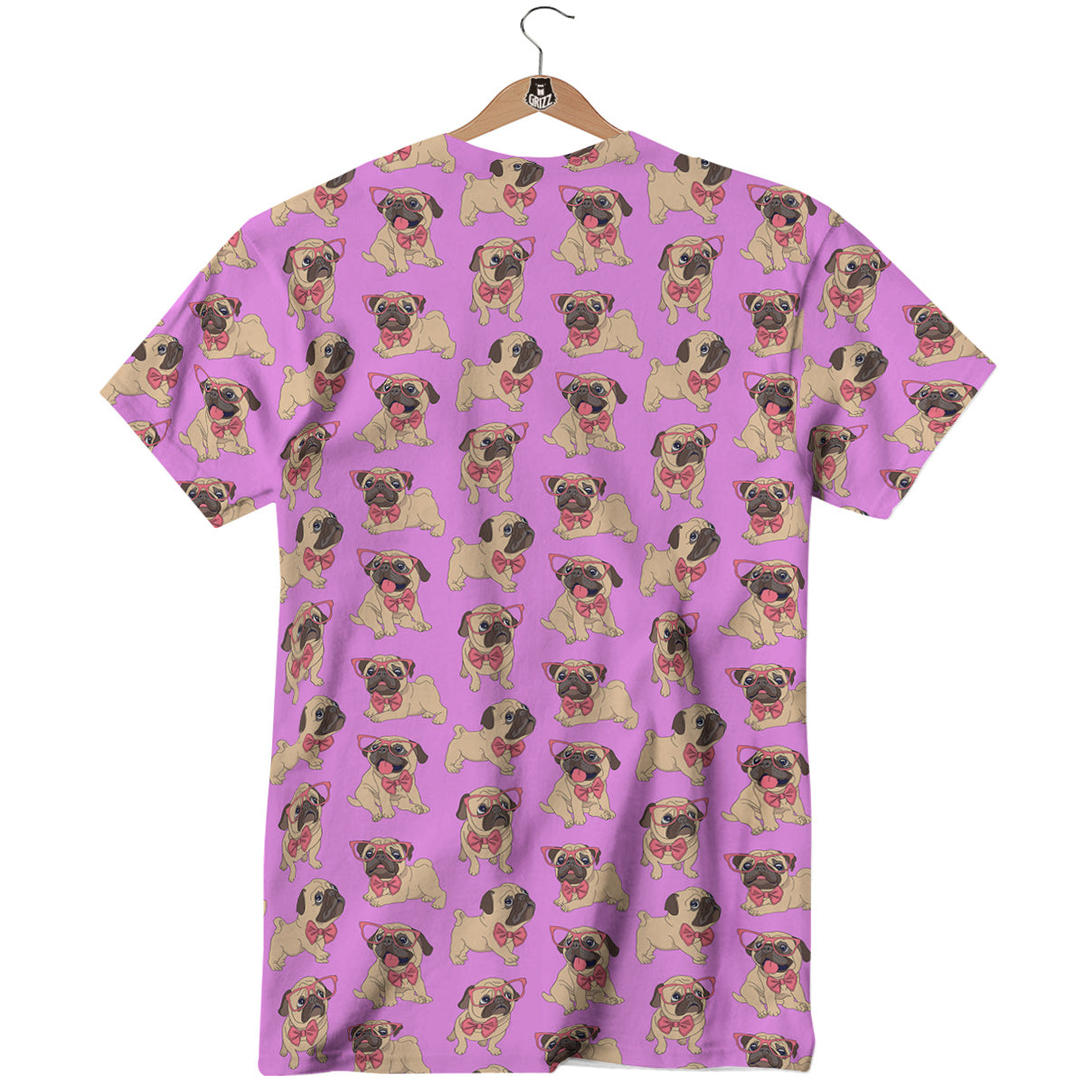 Pug Cute Print Pattern T-Shirt-grizzshop