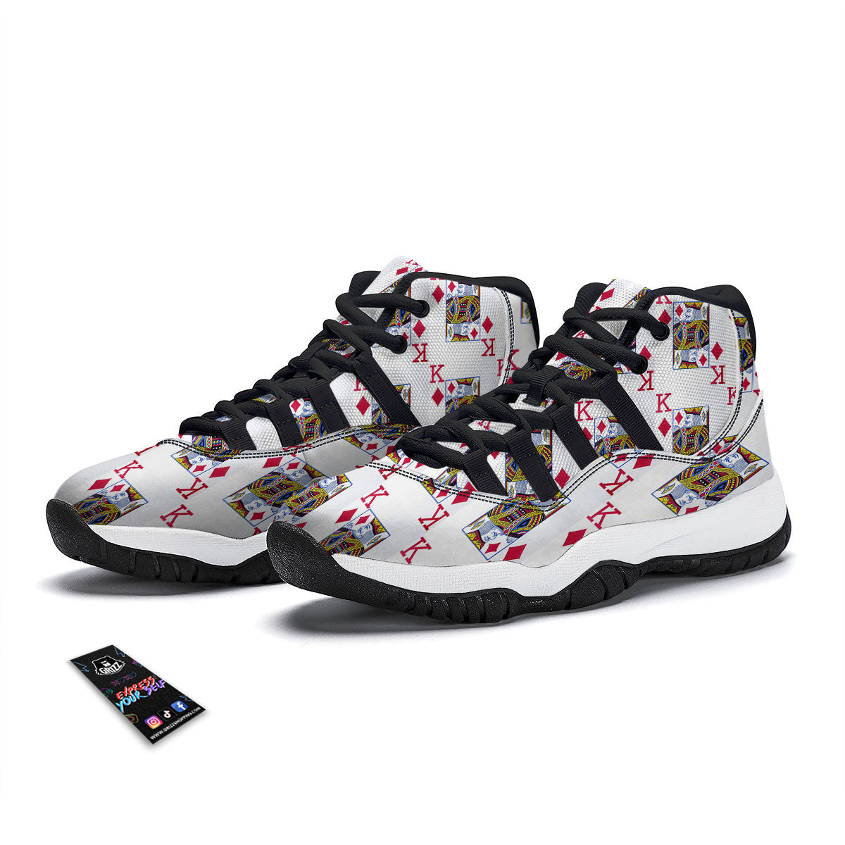 Pug Geometric Print Pattern Black Bball Shoes-grizzshop