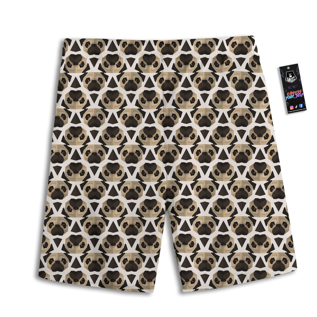Red Pastel And Grey Tattersall Print Men's Athletic Shorts