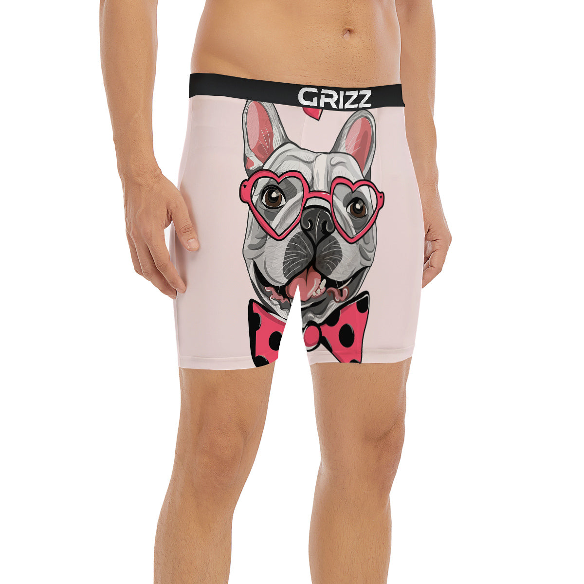 Pug With Glasses Cute Print Cute Boxer Briefs-grizzshop