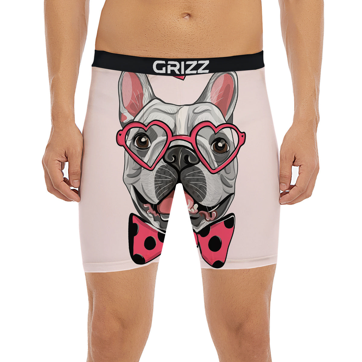 Pug With Glasses Cute Print Cute Boxer Briefs-grizzshop