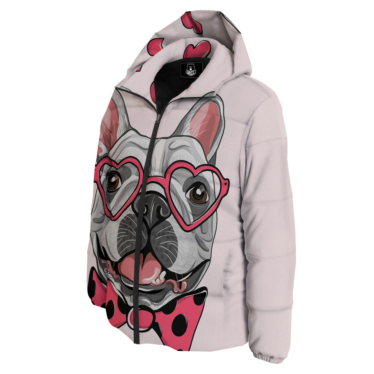 Pug With Glasses Cute Print Cute Down Jacket-grizzshop