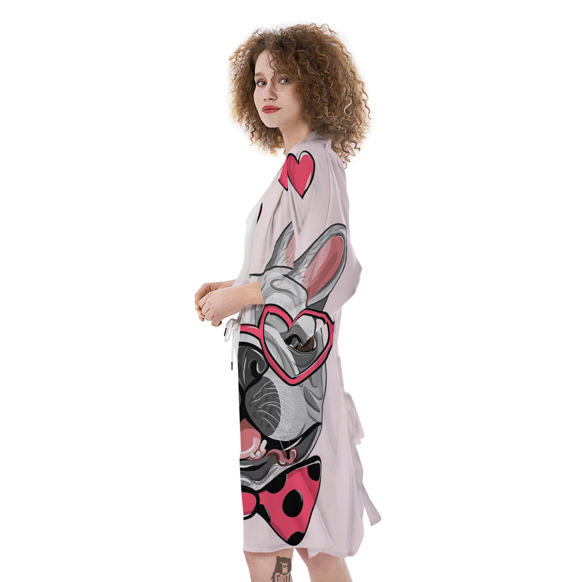 Pug With Glasses Cute Print Cute Kimono-grizzshop