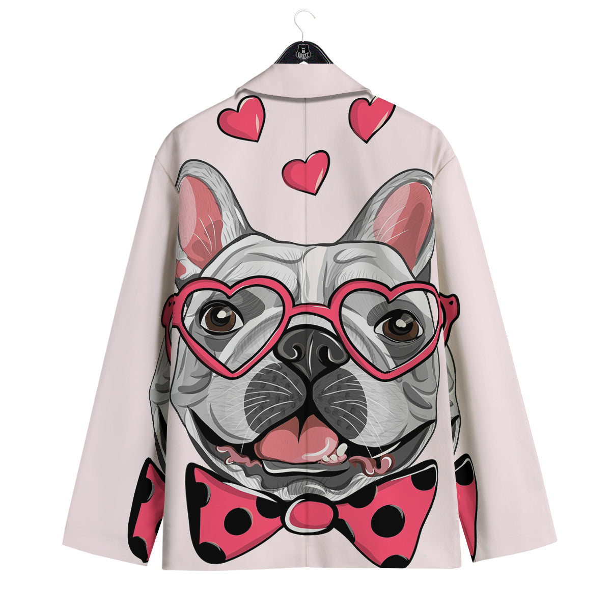 Pug With Glasses Cute Print Cute Men's Sport Coat-grizzshop