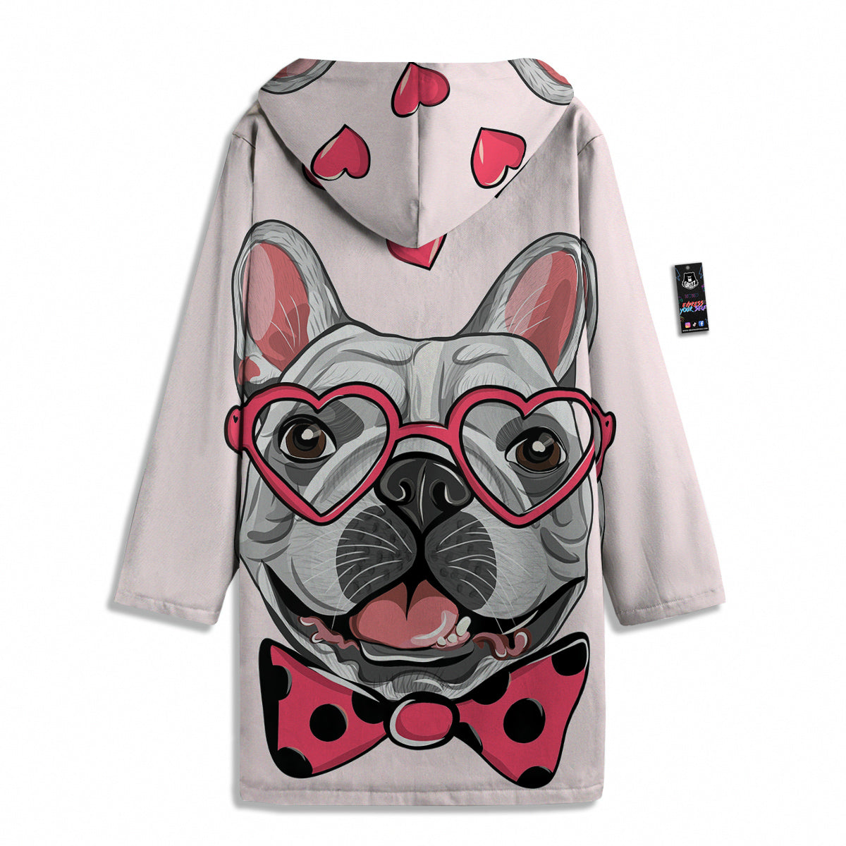Pug With Glasses Cute Print Cute Men's Windbreaker Jacket-grizzshop