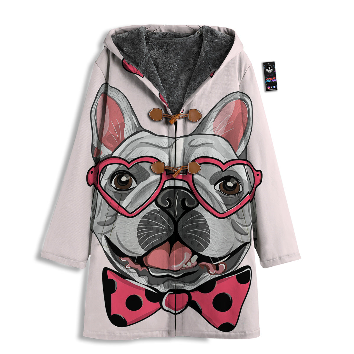 Pug With Glasses Cute Print Cute Men's Windbreaker Jacket-grizzshop