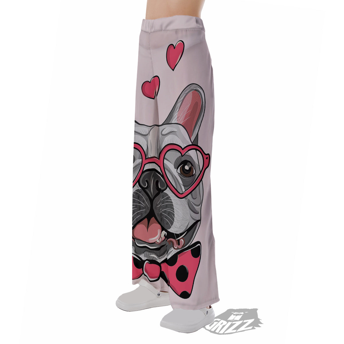 Pug With Glasses Cute Print Cute Pajama Pants-grizzshop
