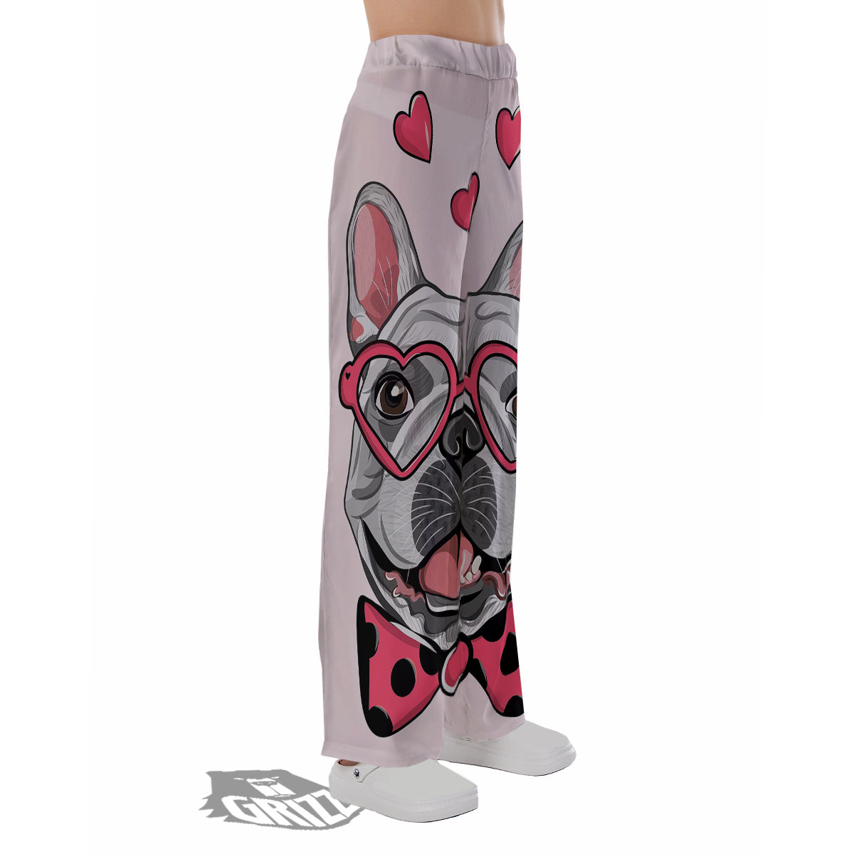 Pug With Glasses Cute Print Cute Pajama Pants-grizzshop