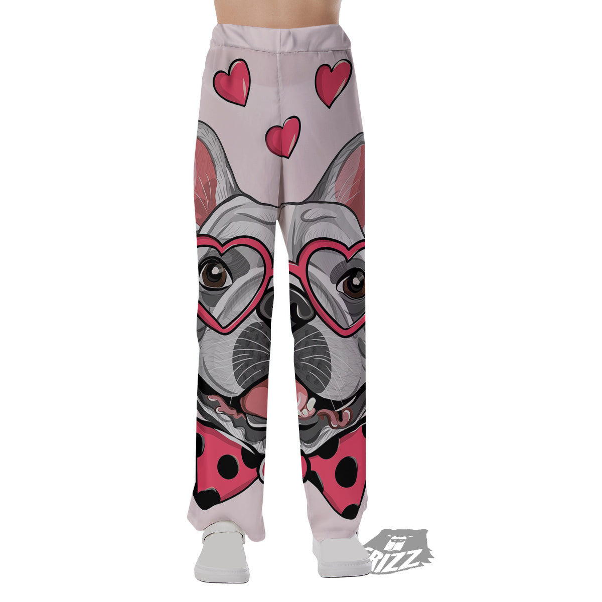 Pug With Glasses Cute Print Cute Pajama Pants-grizzshop