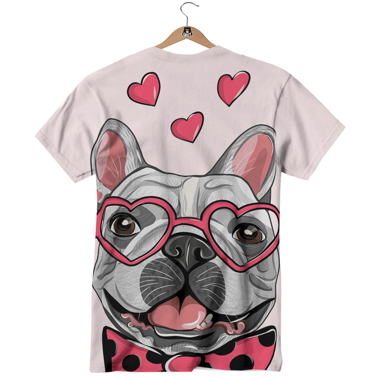 Pug With Glasses Cute Print Cute T-Shirt-grizzshop