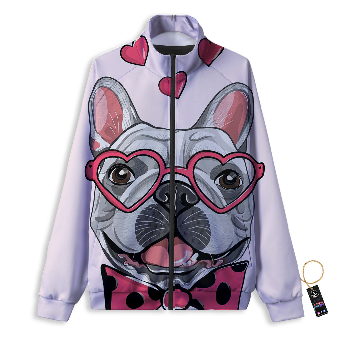 Pug With Glasses Cute Print Cute Track Jacket-grizzshop
