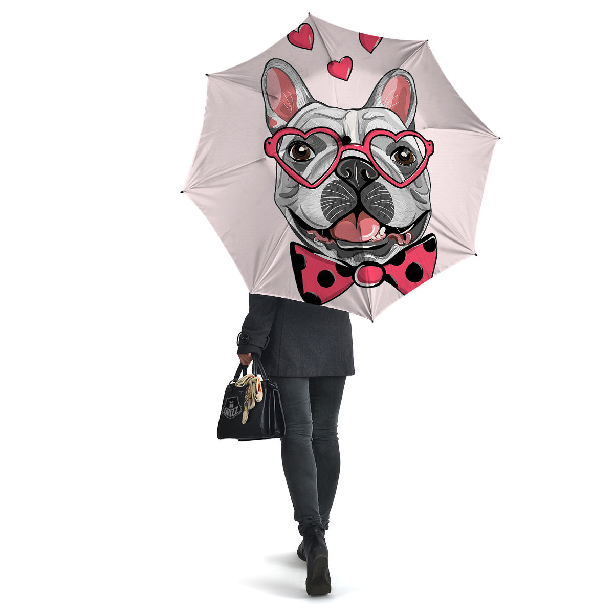 Pug With Glasses Cute Print Cute Umbrella-grizzshop