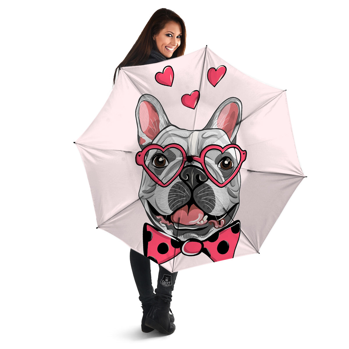 Pug With Glasses Cute Print Cute Umbrella-grizzshop