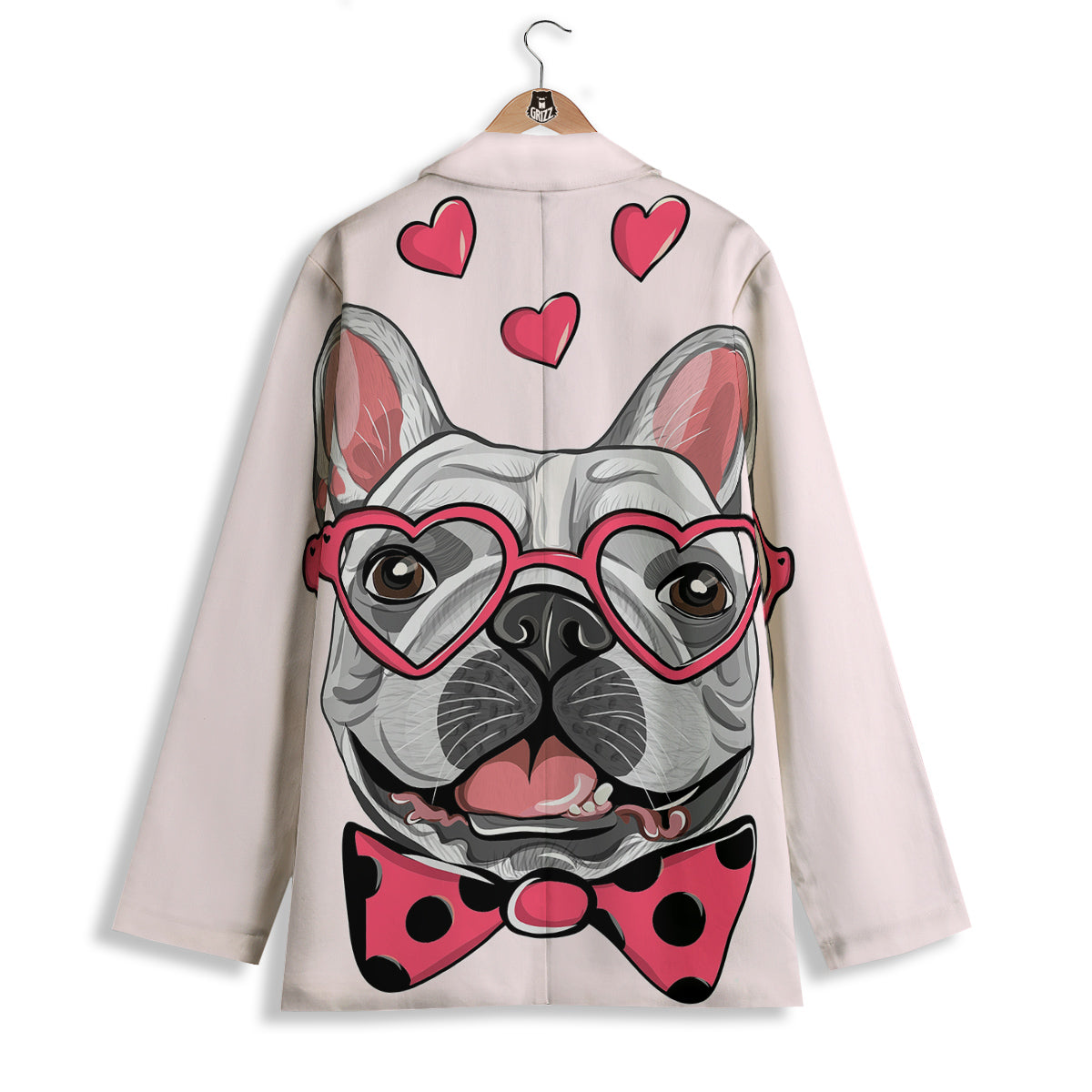Pug With Glasses Cute Print Cute Women's Blazer-grizzshop