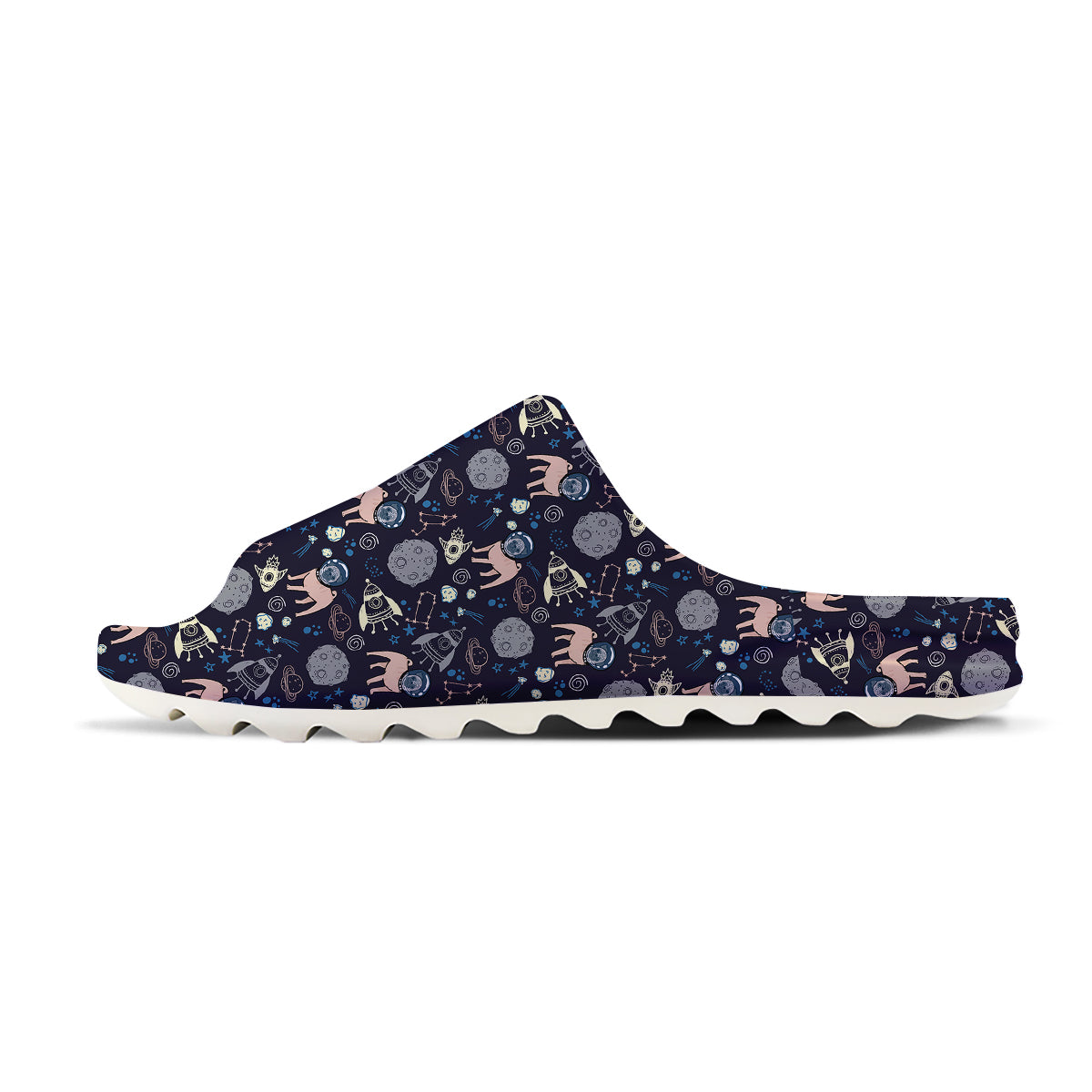 Pug And Astronaut In The Space Print Pattern Sandals-grizzshop