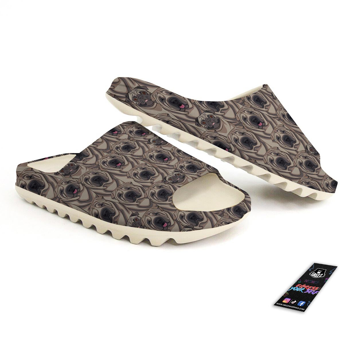 Pug And Shar Pei Print Pattern Sandals-grizzshop