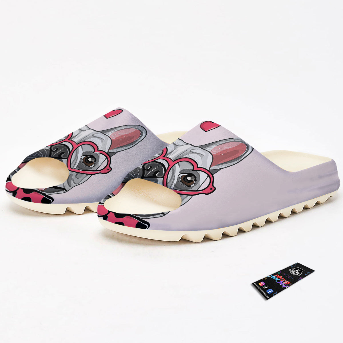 Pug With Glasses Cute Print Cute Sandals-grizzshop