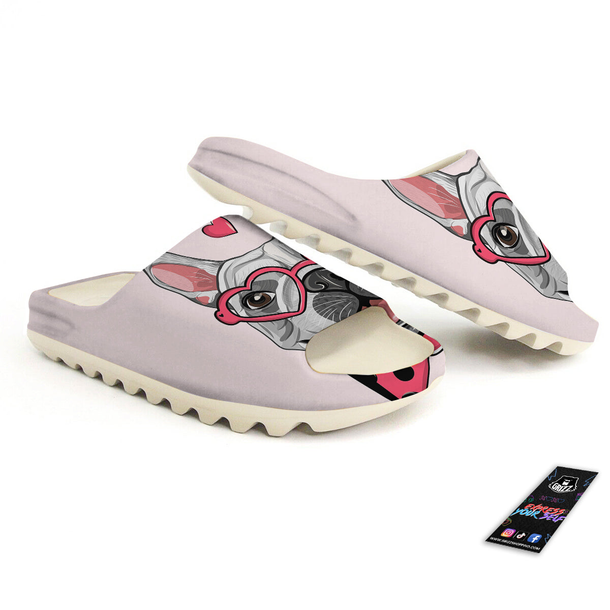 Pug With Glasses Cute Print Cute Sandals-grizzshop