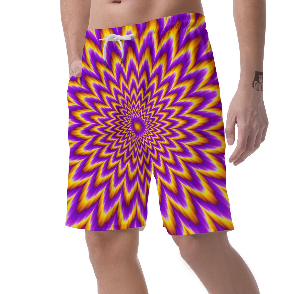 Pulsing Optical illusion Men's Shorts-grizzshop